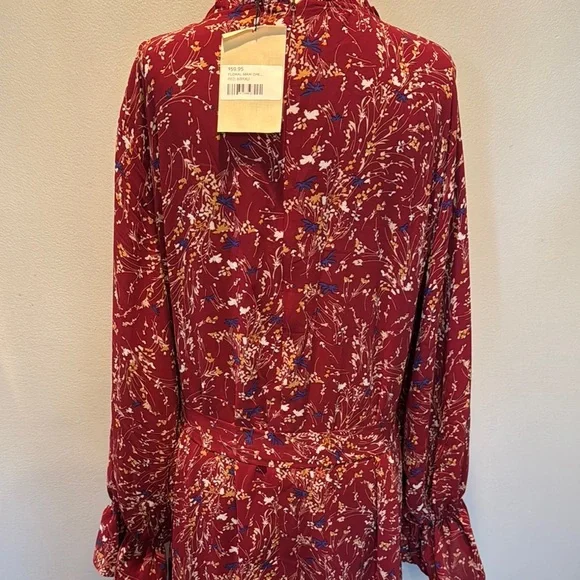 Elegant polyester Floral Long Sleeve maxi Dress NWT XXL - Picture 6 of 16